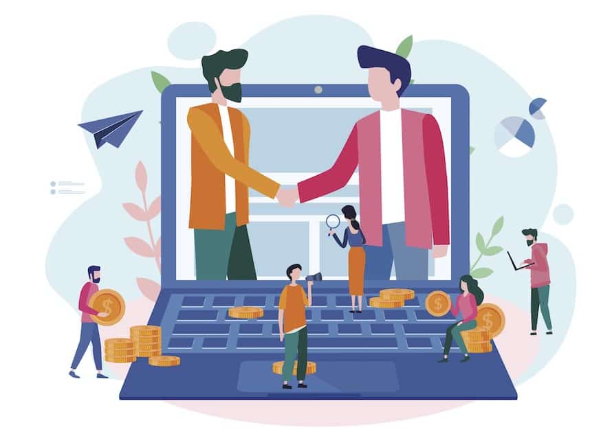 b2b sale concept illustration