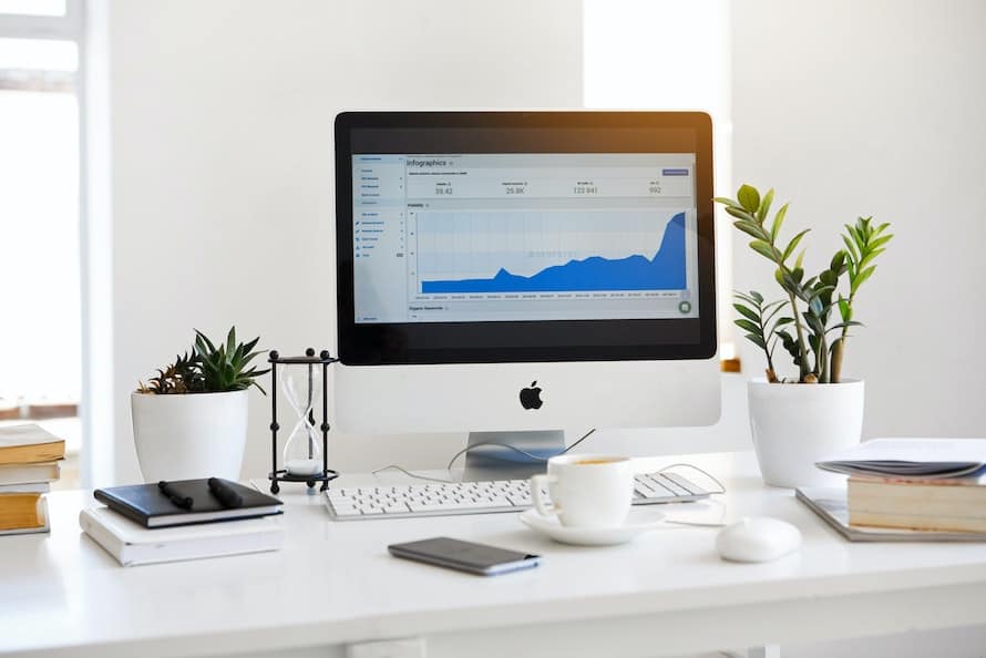 desktop computer in office
